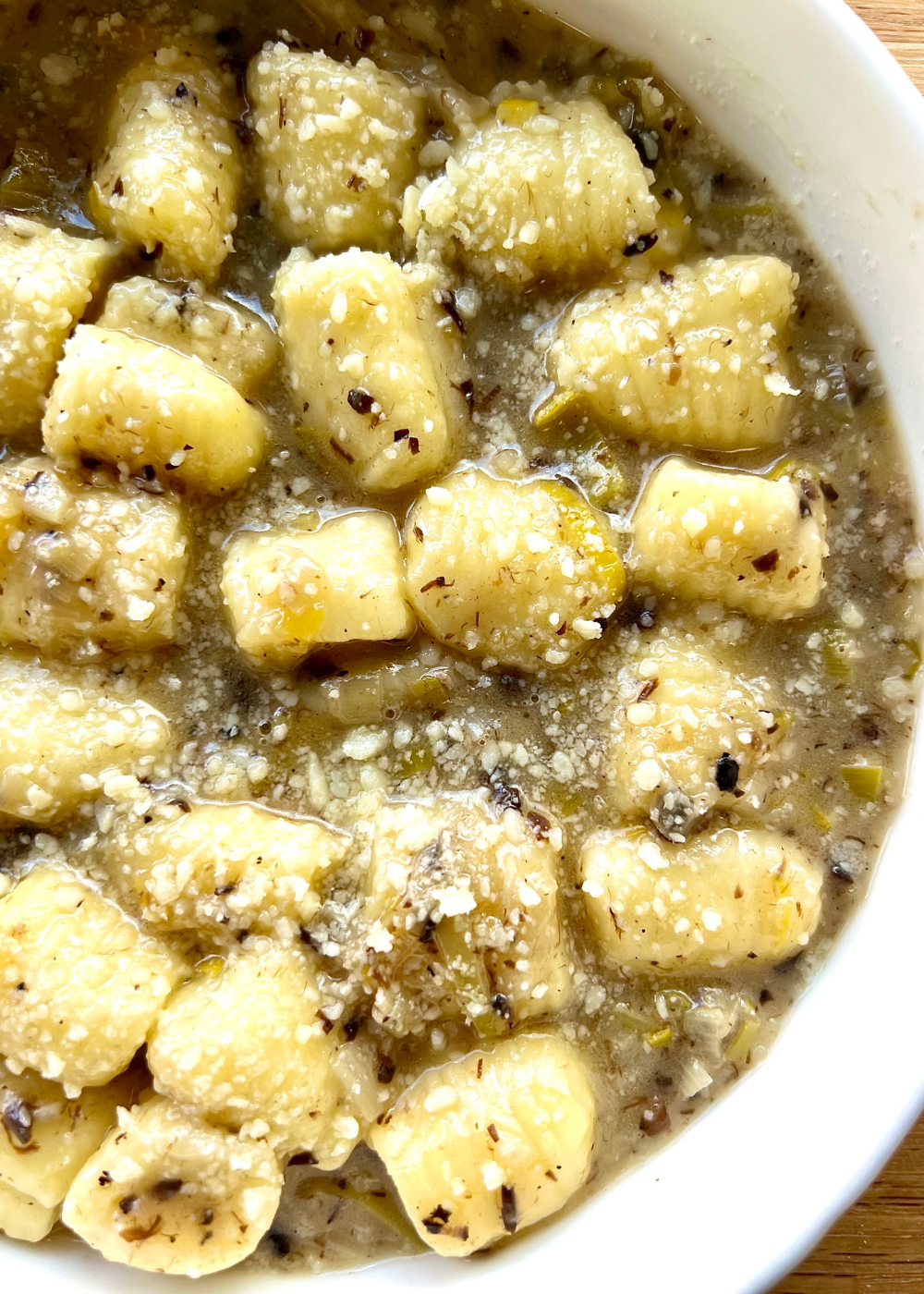 04 Ricotta Gnocchi with Truffle + Melted Leeks
